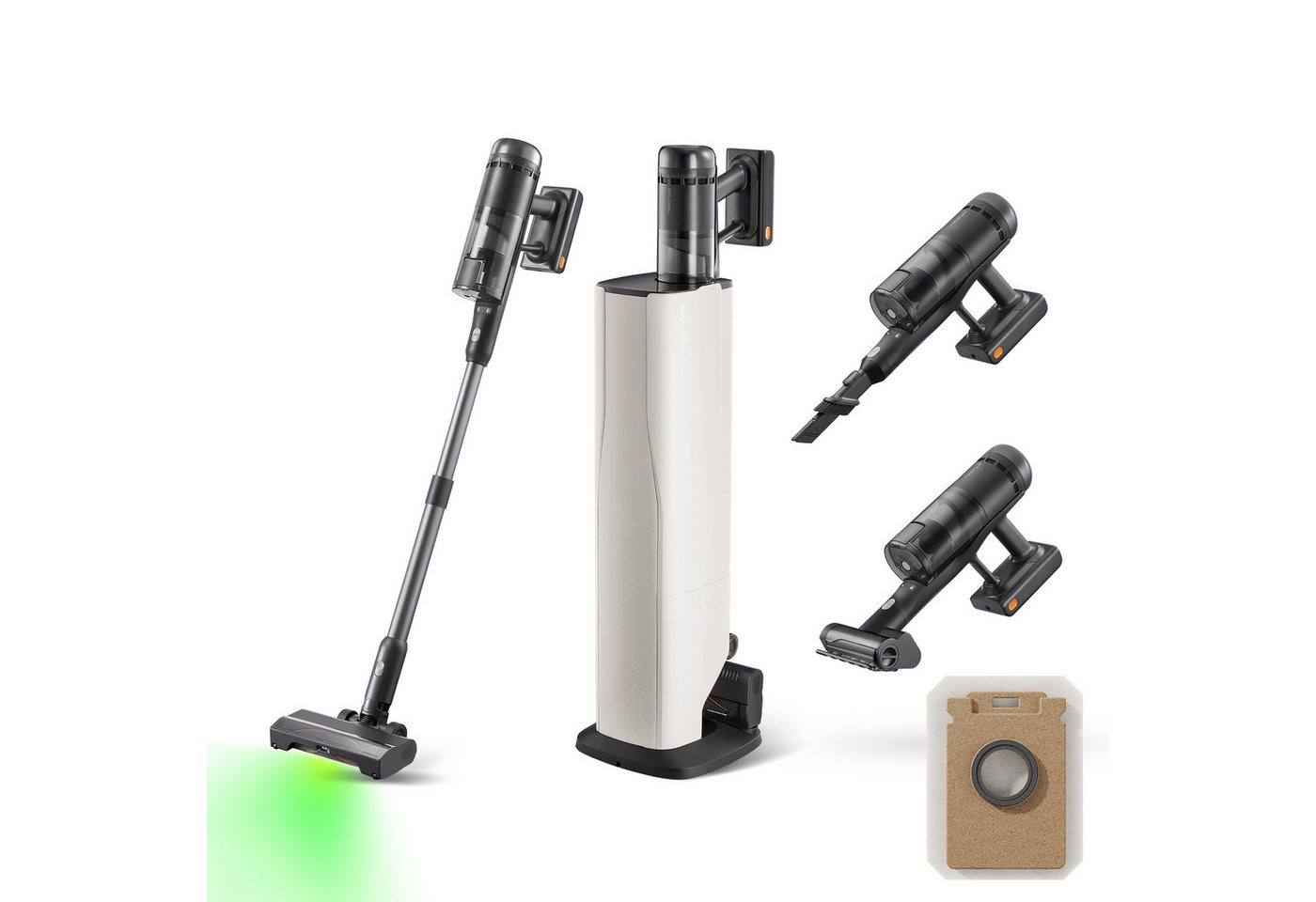 Roborock H60 Hub Ultra - Akku-staubsauger Kabellos Mit Selbstentleerungsstation - 210 Aw Saugleistung - Verheddungsfreie Bürste - 90 Min Akkulaufzeit - 9-zyklonen-technologie Bild 5