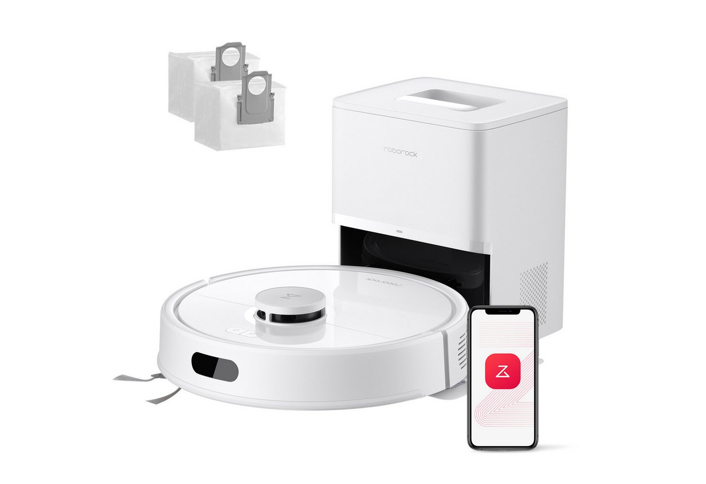 Roborock Q7 L5+ Set Saug- Und Wischroboter 2-in-1 Mit Absaugstation Rockdock Plus 8000 Pa Hyperforce® Anti-verwicklung Jawscrapers® Lidar Precisense® Navigation 150 Min.akkulaufzeit Alexa & Google Hom Bild 4