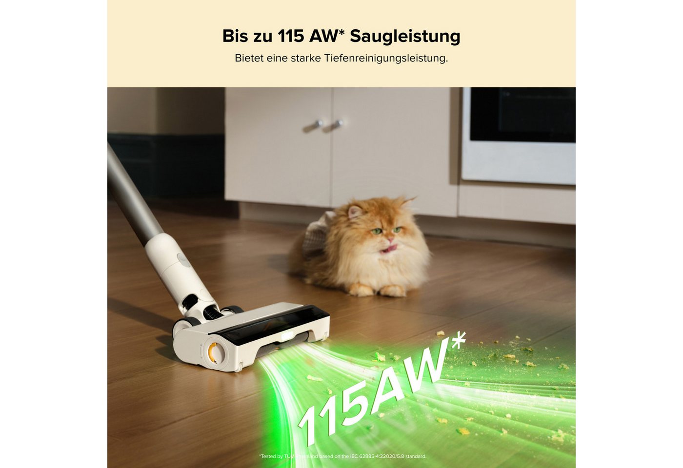 Roborock H60 Hub Akku-staubsauger Mit Absaugstation – 115 Aw Saugleistung, Anti-verheddern-bürste, Bis Zu 60 Min. Laufzeit Bild 3