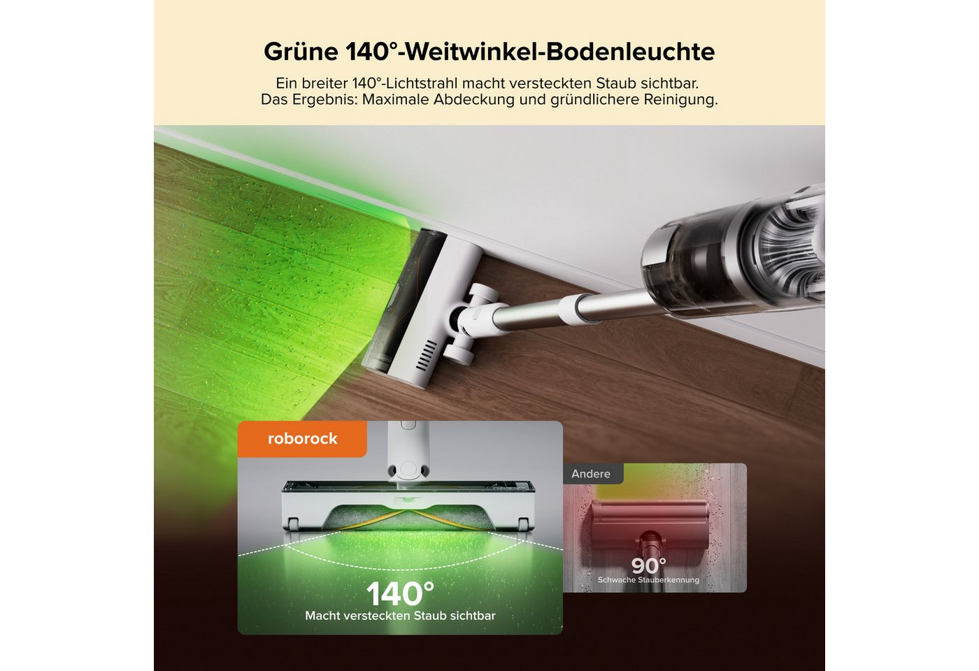 Roborock H60 Hub Akku-staubsauger Mit Absaugstation – 115 Aw Saugleistung, Anti-verheddern-bürste, Bis Zu 60 Min. Laufzeit Bild 5