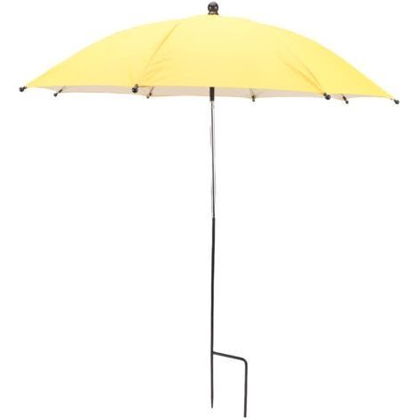 Pflanzenschirm, Sonnenbeständig, Höhenverstellbarer Aluminiummast, Sonnenschutz Für Terrassen, Balkone Und Gewächshäuser, Gelb