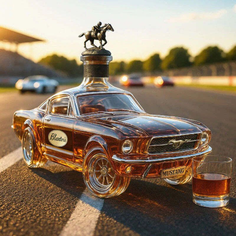 – 300-ml-glasflasche Whisky – Design Im Automobil-stil – Für Whisky, Bourbon Und Rum – 1 Elegante Karaffe