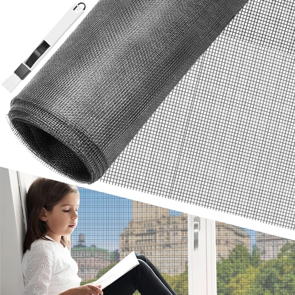 Maßgefertigtes, Feuerhemmendes Fiberglas-moskitonetz (100 X 250 Cm), Großflächig, Verstellbar, Formstabil, Insektenschutz Für Türen, Fenster Und Erkerfenster.