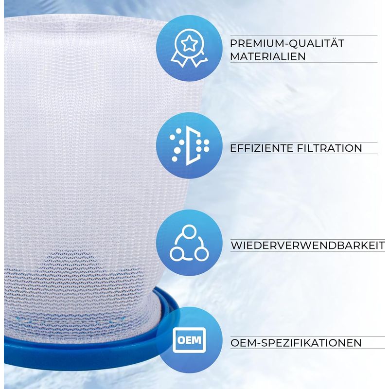 Antoble 2er-pack Mehrschichtfilterbeutel, Kompatibel Mit Pool Blaster Max Li 30.000 Ml, Catfish Ultra, Ivac 250, Ivac C2, Volt Fx-4 Und Jacuzzi Jpv200 (2 Stück) P30x022xf Pbw022xf