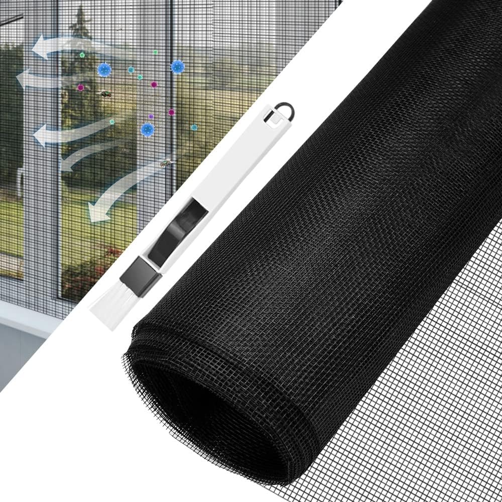 Fenster-moskitonetz 250x120cm Fiberglas-moskitonetzrolle Fliegengitter Insektenschutznetz Diy-moskitonetz Für Fenster Und Türen (schwarz)