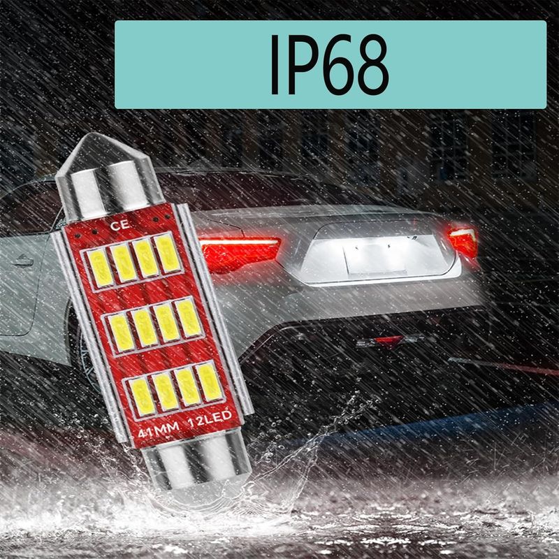 10 Stück Feston 6418 C5w Auto-led-lampe 31 Mm, Canbus-fehlerfrei, Innenraumbeleuchtung, Kennzeichenbeleuchtung, 12 V, 420 Lm, 10msd 4014 Chipsätze, 6000 K (weiß)