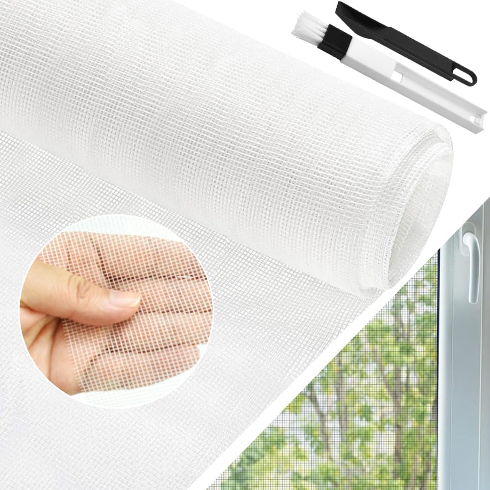 Fenster-moskitonetz 120x300cm Fiberglas-moskitonetzrolle Fliegengitter Insektenschutzgitter Diy-moskitonetz Für Fenster Und Türen (weiß)
