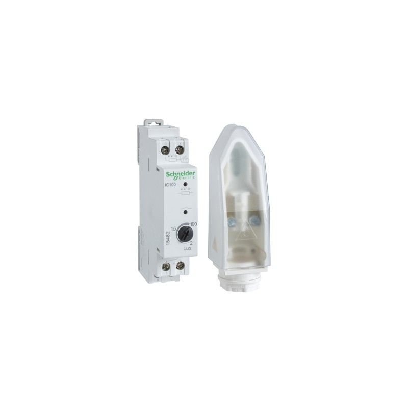 Schneider 15482 Acti9 Ic 100 – Dämmerungsschalter – 2..100 Lux – Mit Wandlichtsensor