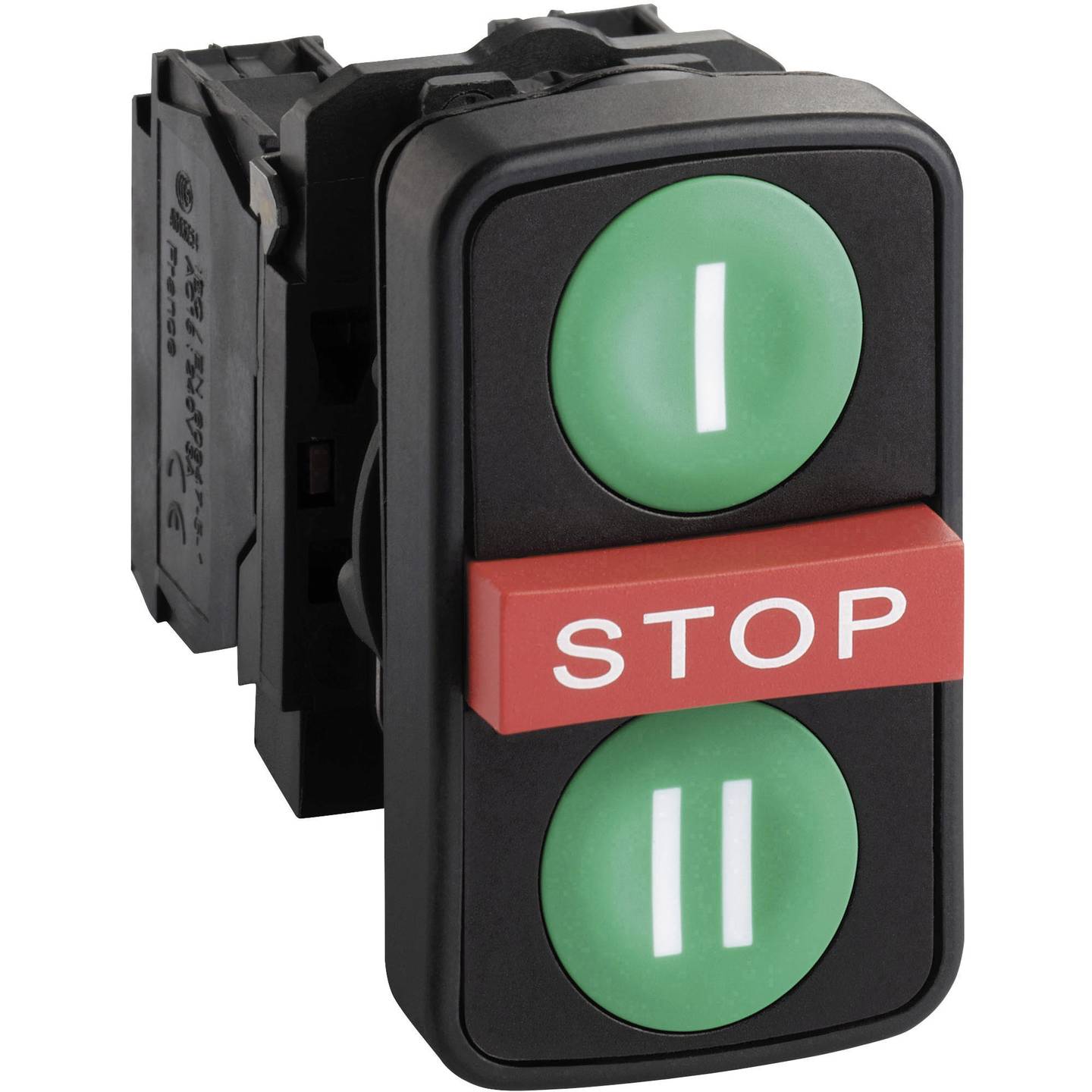 [gebraucht] B-ware Schneider Electric Drucktaster Schalter Kunststoff Tastend 600v 6a 52x30x42mm