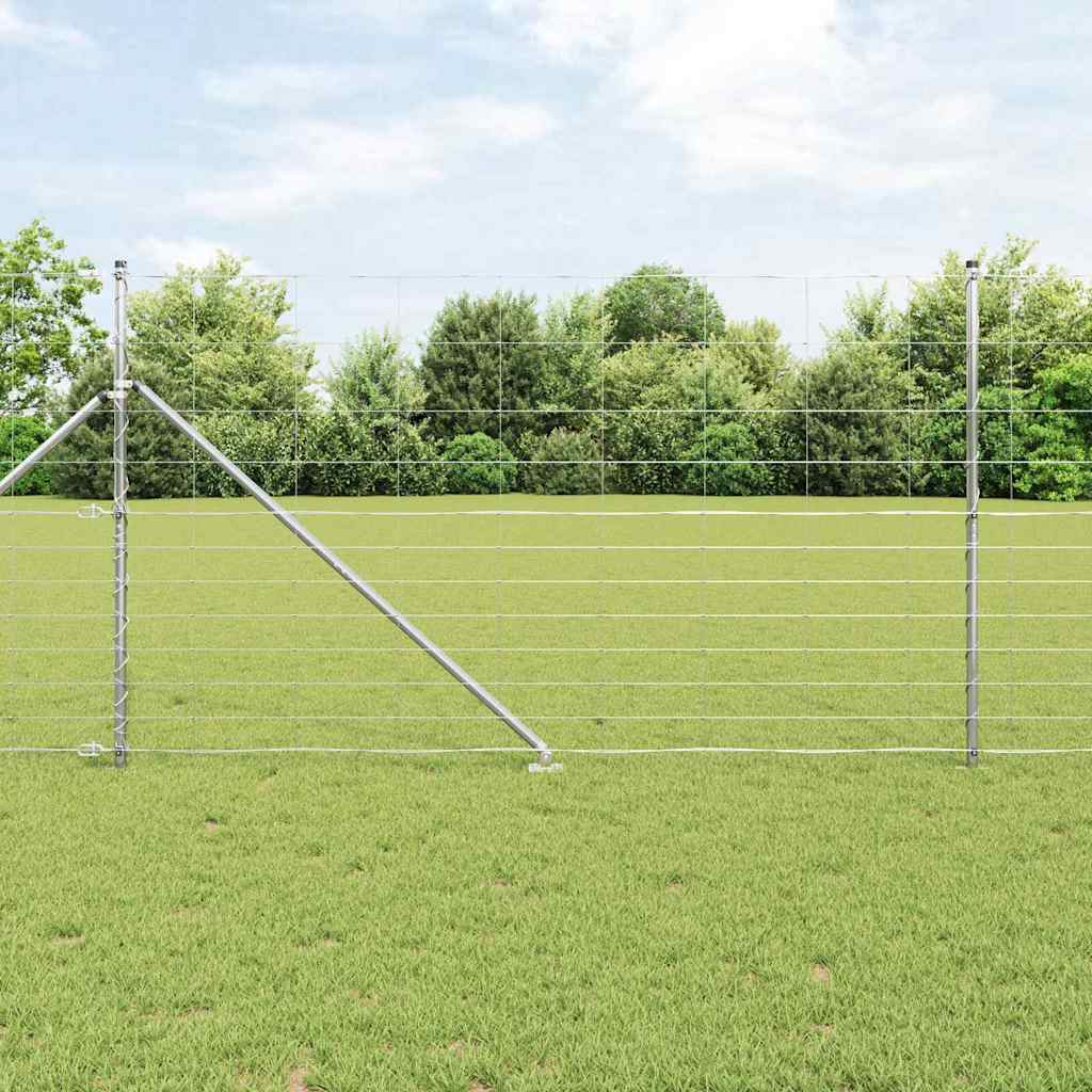 Vidaxl Schweißdrahtzaun Mit Spikes 50 X 1,4 M Verzinkter Stahl Silber