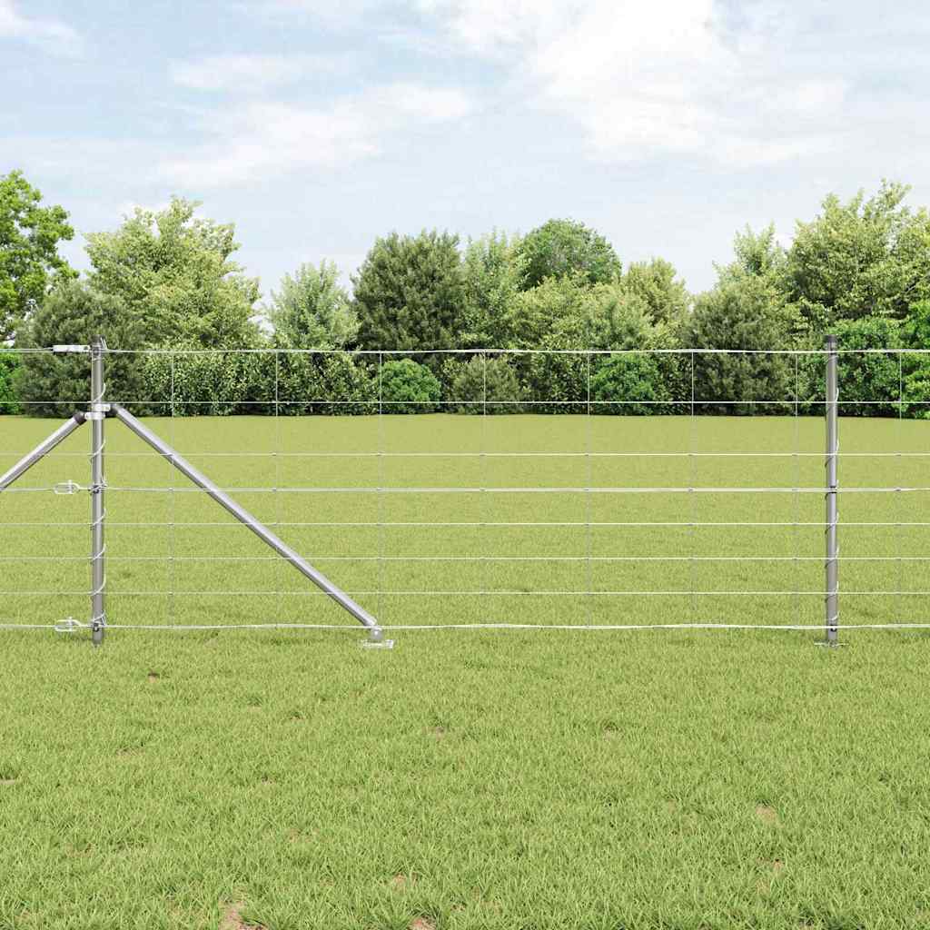 Vidaxl Schweißdrahtzaun Mit Spikes 50 X 0,8 M Verzinkter Stahl Silber