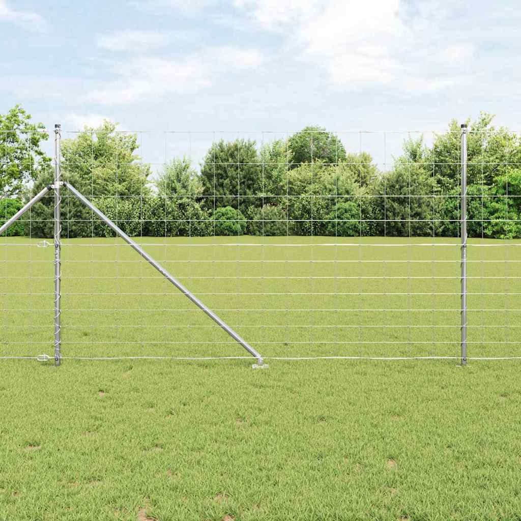 Vidaxl Schweißdrahtzaun Mit Spikes 25 X 1,4 M Verzinkter Stahl Silber