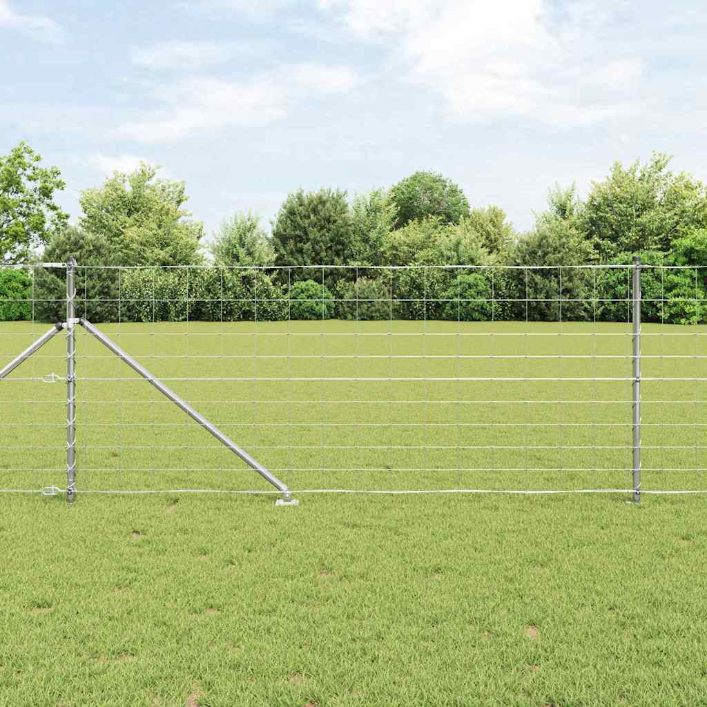Vidaxl Schweißdrahtzaun Mit Spikes 50 X 1 M Verzinkter Stahl Silber