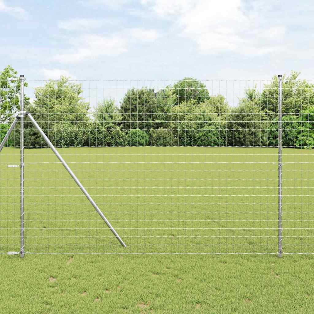 Vidaxl Euro Zaun Bodenbefestigung 10 X 1,5 M Verzinkter Stahl Silber