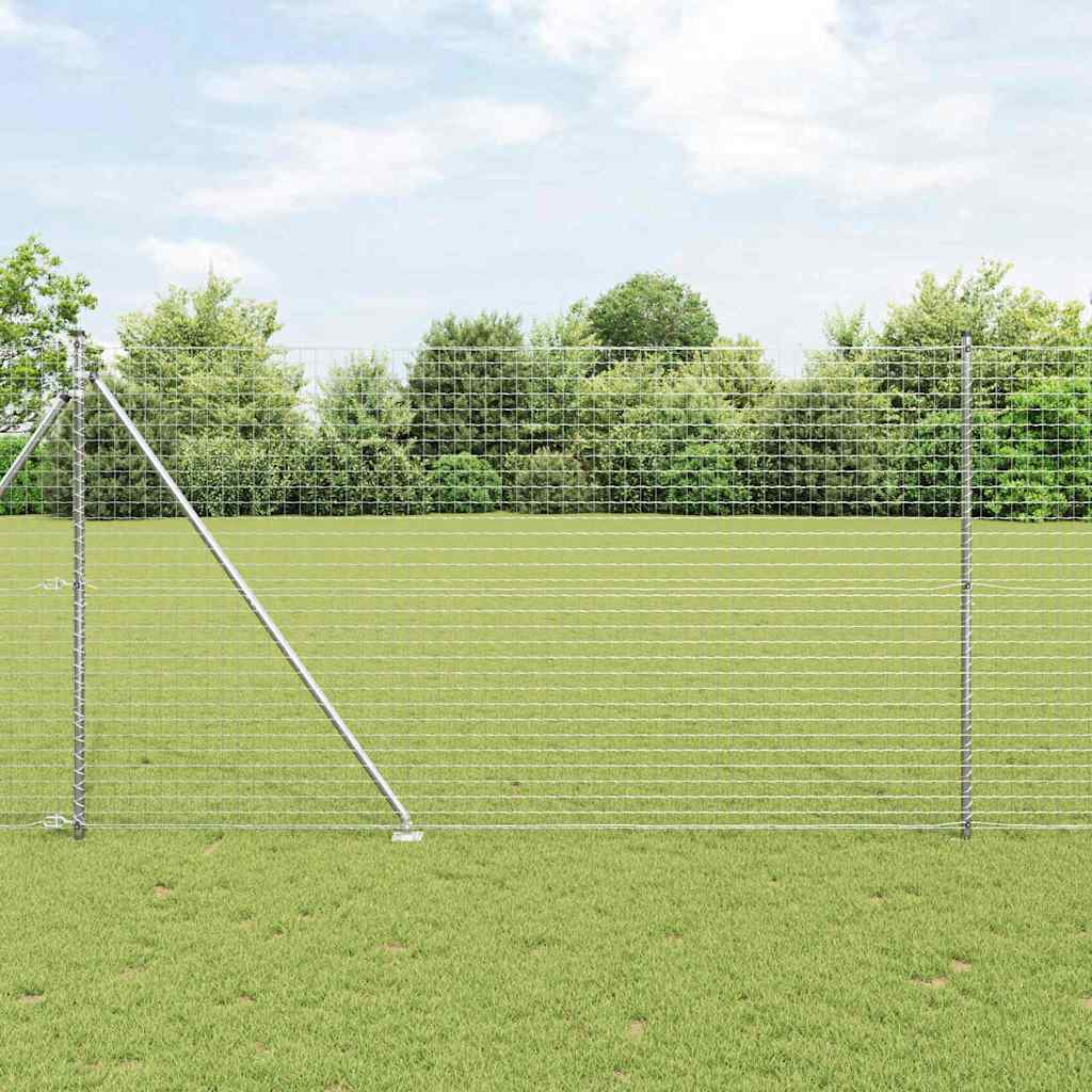 Vidaxl Euro-zaun Mit Spitzen 10 X 1,6 M Verzinkter Stahl Silber Netz