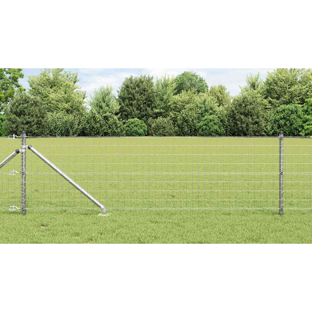 Vidaxl Euro-zaun Mit Spitzen 10 X 0,8 M Verzinkter Stahl Silber Netz