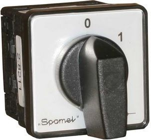 40-a-nockenschalter, 0-1-2-3-schalter, Einbau In Eine Schalttafel, Graue Frontplatte, Schwarzer Drehknopf Łk40-2.8445p03