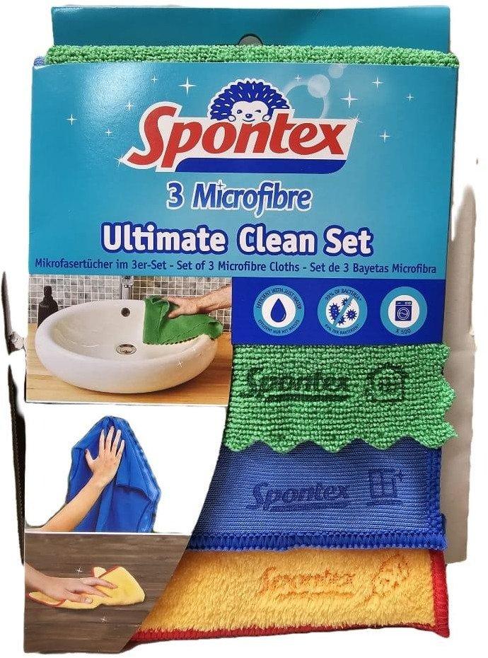 Mikrofaser-tuchset Spontex Waschbar Hohe Saugfähigkeit