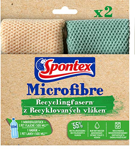 Reinigungstücher Spontex Microfibre Recyclingfasern Superabsorbierend Waschbar