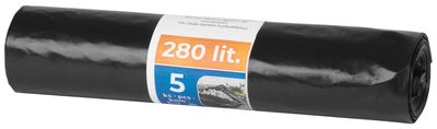 Säcke Strend Pro, 280 Lit., Für Bauschutt, Schwarz, Pack. 5 Stk., Extra Stark