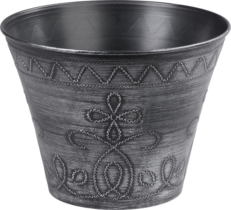 Blumentopf Strend Pro Flower, 24,5x19,3 Cm, Silberfarben, Metallic-effekt
