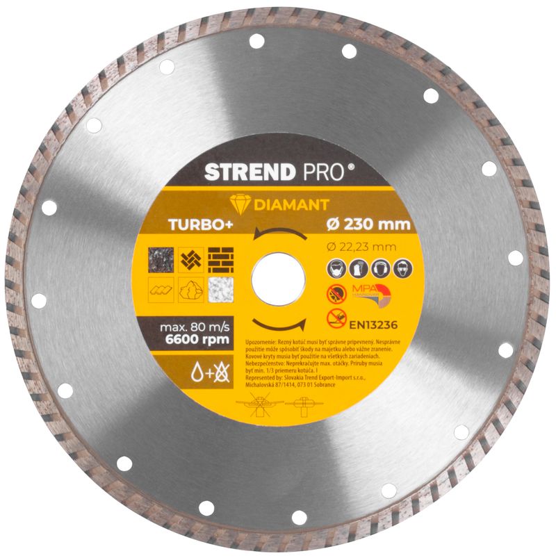 Scheibe Strend Pro 521c, 230 Mm, Diamant, Turbo +
