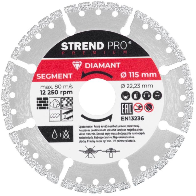 Scheibe Strend Pro Premium, Vacuum Brazed, 115 Mm, Diamant, Trennscheibe, Multi