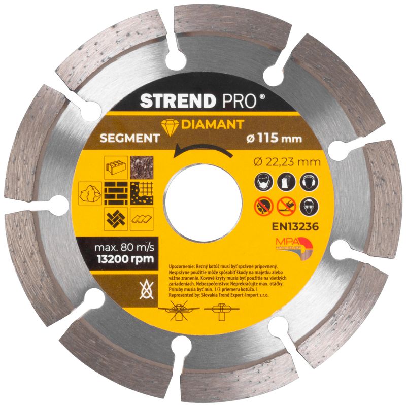 Scheibe Strend Pro 521a, 115 Mm, Diamanttrennscheibe, Segment