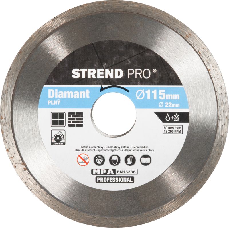 Scheibe Strend Pro 521b, 115 Mm, Diamanttrennscheibe, Voll