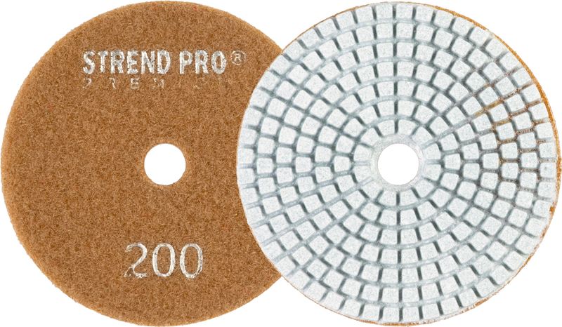 Scheibe Strend Pro Premium P200, 100 Mm, Polierscheibe, Diamant, Klettverschluss