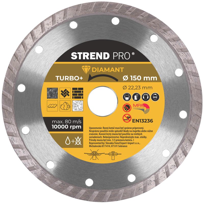 Scheibe Strend Pro 521c, 150 Mm, Diamant, Turbo +