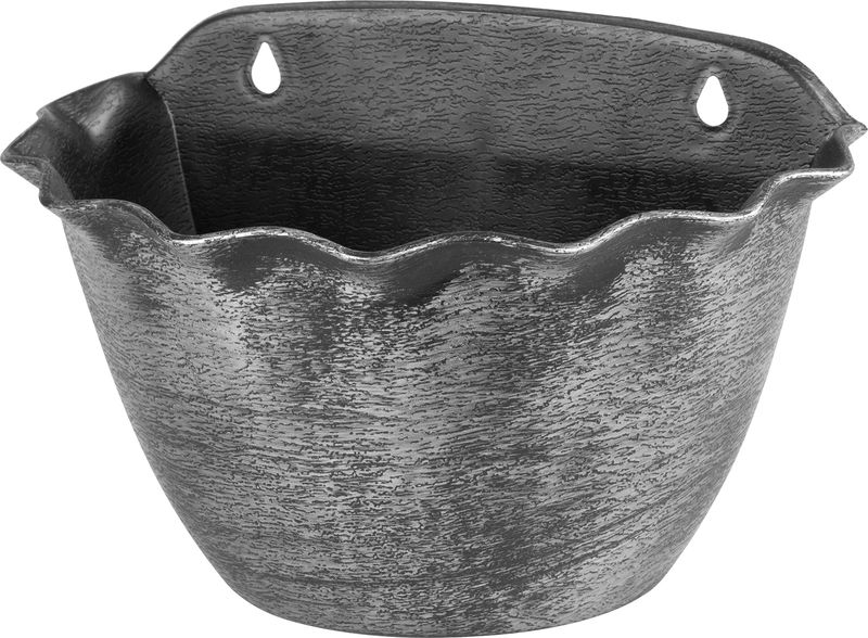 Blumentopf Strend Pro Wave, 26x18 Cm, Silberfarben, Metallic-effekt, Hängend