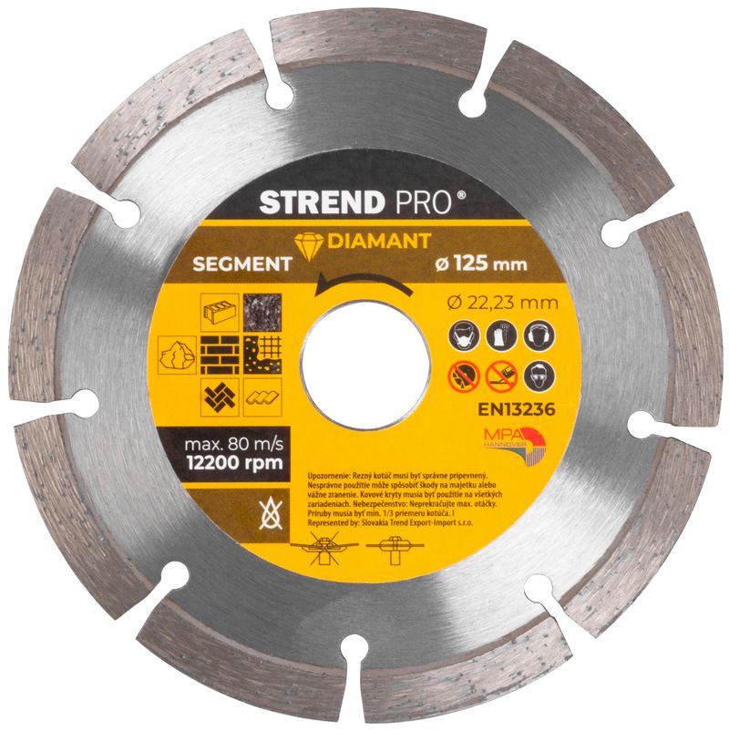 Scheibe Strend Pro 521a, 125 Mm, Diamanttrennscheibe, Segment