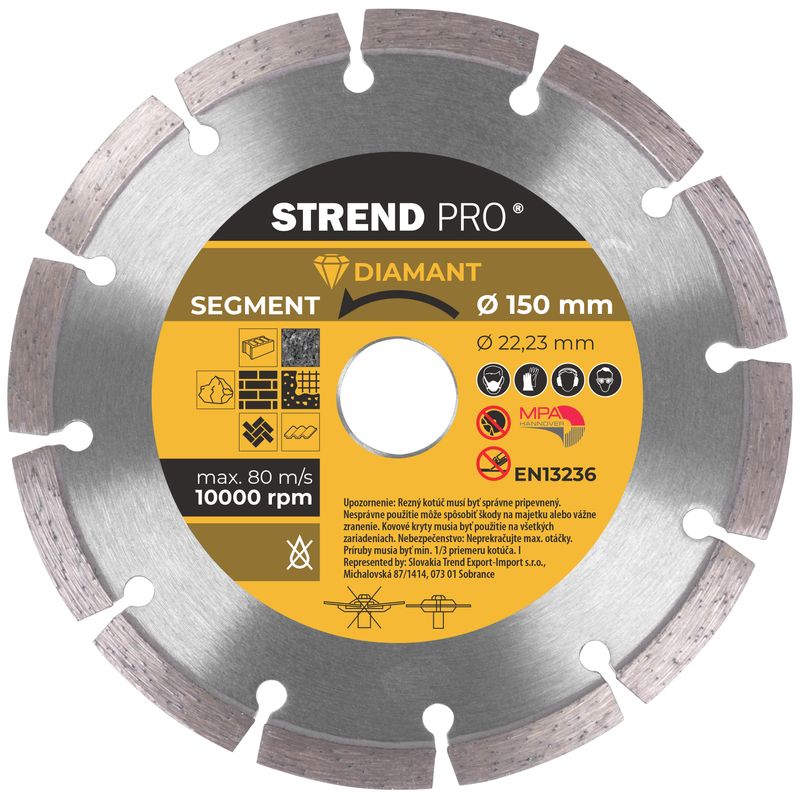 Scheibe Strend Pro 521a, 150 Mm, Diamanttrennscheibe, Segment