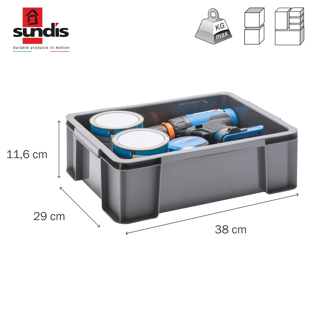 Master-box-tablett 38 X 29 X 11,6 Sundis 9l Sundis