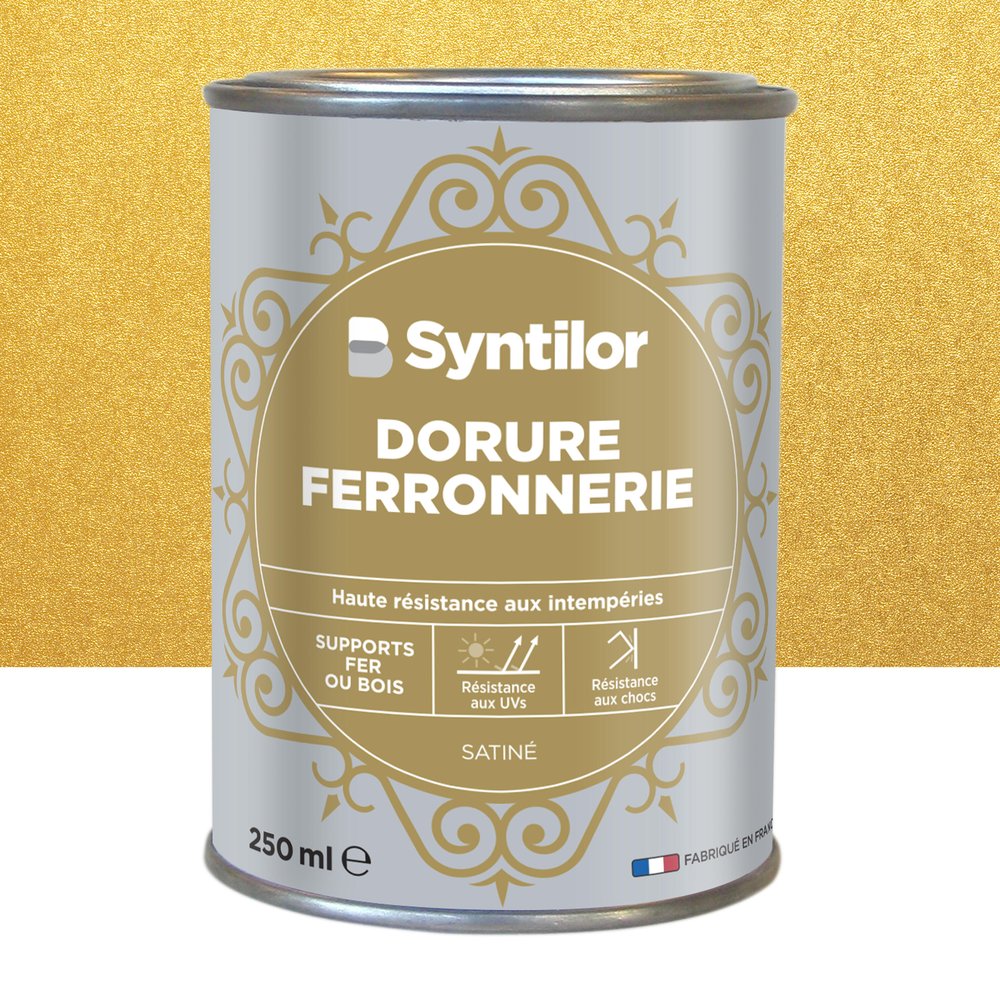 Außenfarbe Für Eisenkonstruktionen, Syntilor Gold Satin Finish, 250 Ml Syntilor