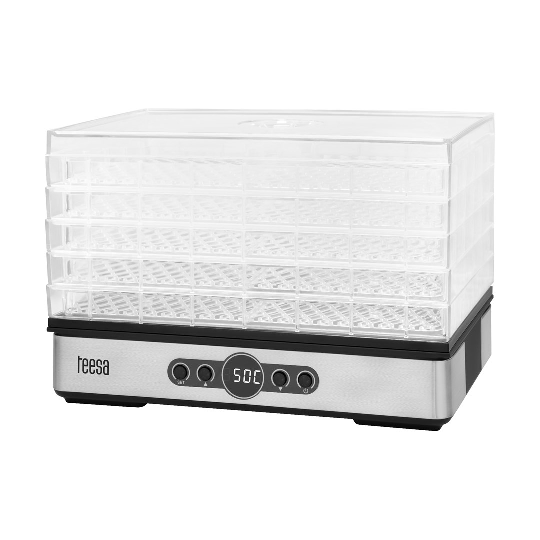 Teesa 400w Obst- Und Gemüsetrockner Mit 5 Tabletts Und Konvektionsanzeige
