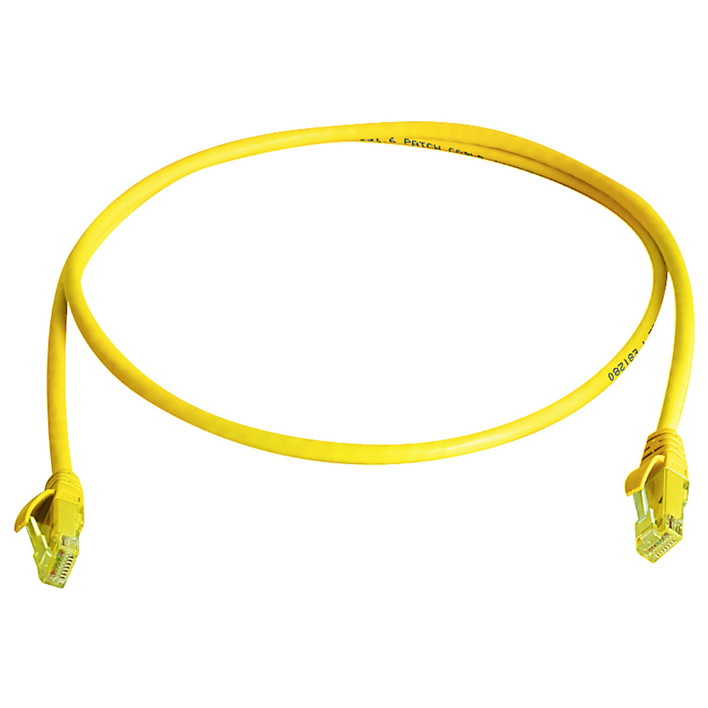 Telegärtner 100008900 Rj45 Patchkabel Cat 6 7.5 M Gelb Flammwidrig, Mit Knickschutztülle 1 St.
