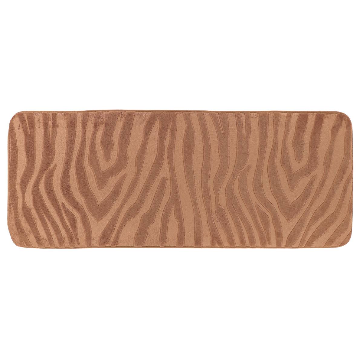 Memory-foam-teppich Aus Mikrofaser Mit Zebra-muster, 45 X 120 Cm – Cappuccino - Tendance