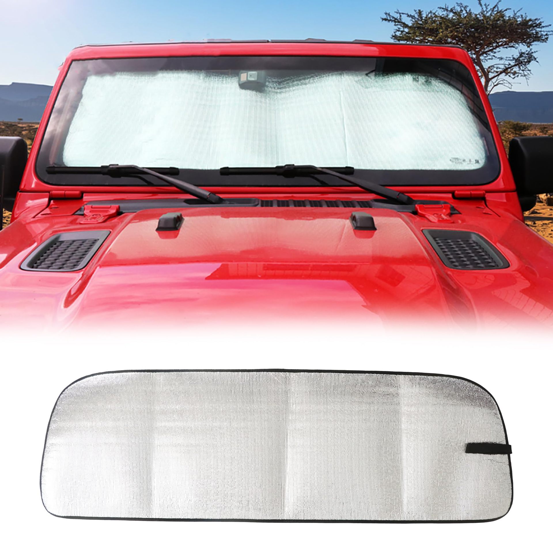 Sonnenschutz Für Jeep Jlu, 4xe Und Gladiator Jt (2018–2023) – Uv-beständig, Faltbar Und Reflektierend