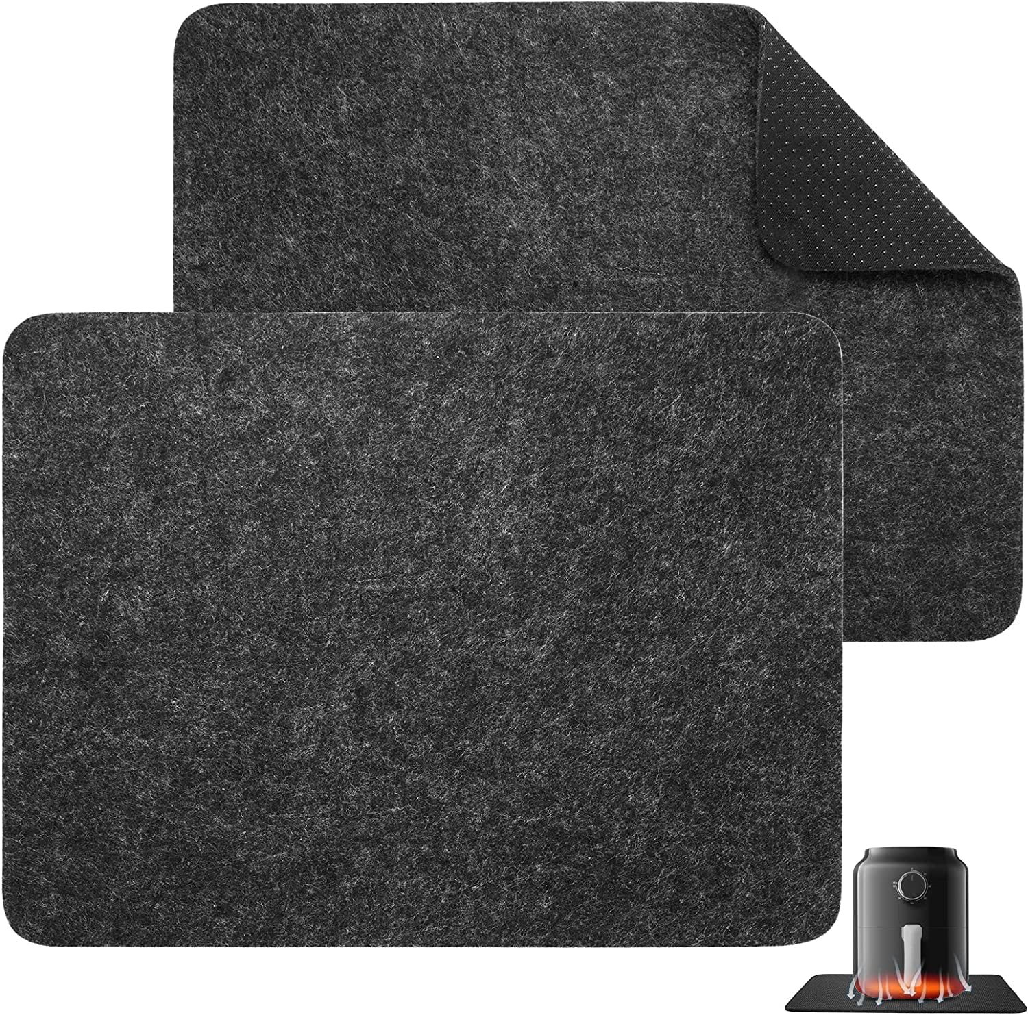 Set Mit 2 Hitzebeständigen Matten Für Arbeitsflächen (für Mixer), Gleitmatten Für Kaffeemaschinen, Hitzebeständige Matten Für Heißluftfritteusen – 30 X 45 Cm