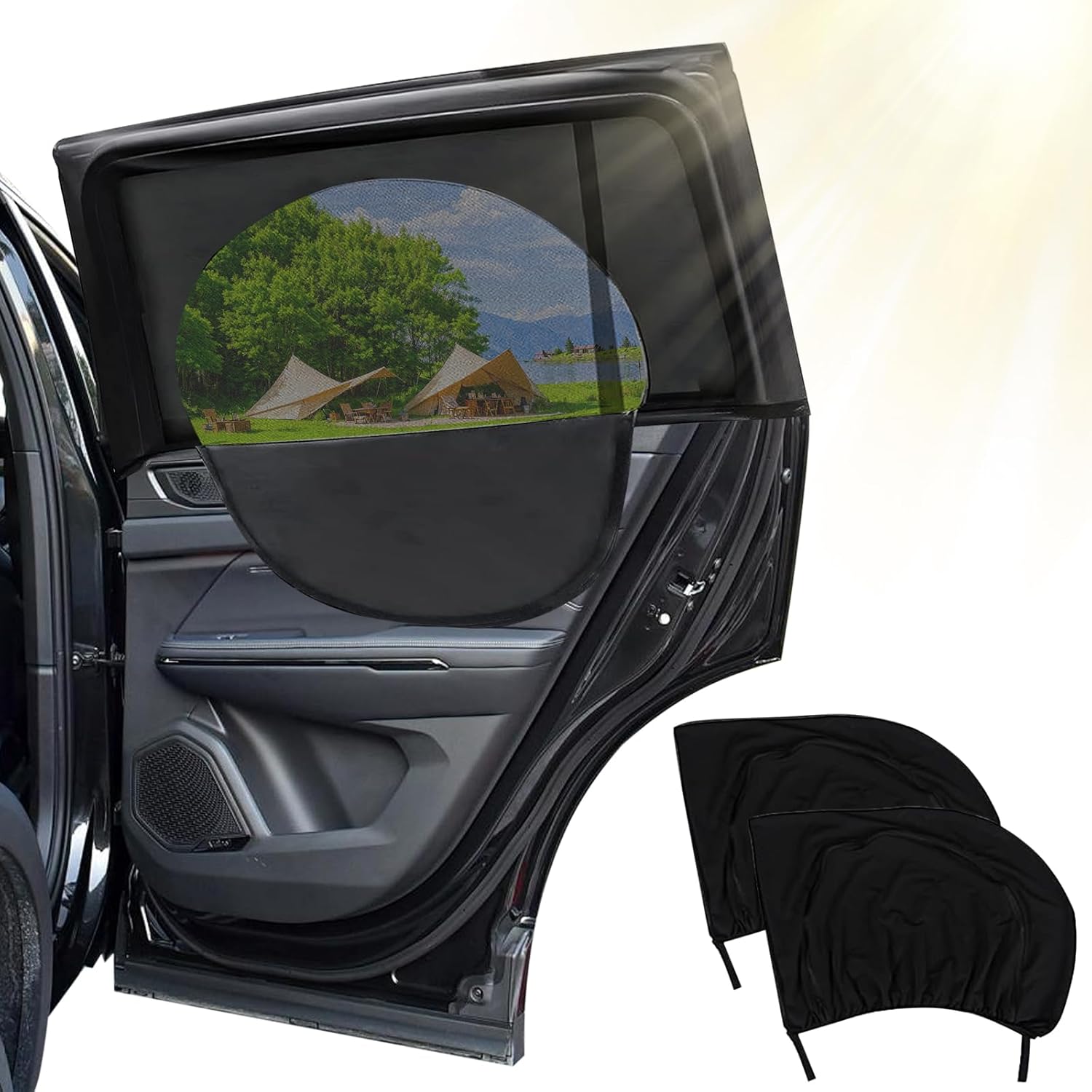 Sonnenschutzblenden Fürs Auto (2 Stück), Sonnenschutzsocken Fürs Auto, Fensterschutz, Sonnenschutzblenden Kompatibel Mit 98 % Aller Autos