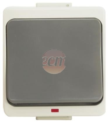 Jantar-bis Einzelschalter Mit Beleuchtung N/t Ip44 Grau Wnt-1j-b/s