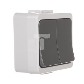 Jantar-bis Kerzenschalter Mit Hintergrundbeleuchtung Ip44 Grau Wnt-2j-b/s