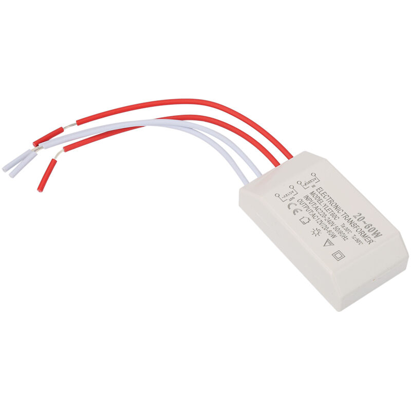 Toivize Elektronischer Transformator, G4-halogenlampenfassungen, Lampenperlen, Elektronischer Transformator 220 V Auf 12 V Wechselstrom, Spannungswandler 20–60 W, Intelligenter Leistungsregler
