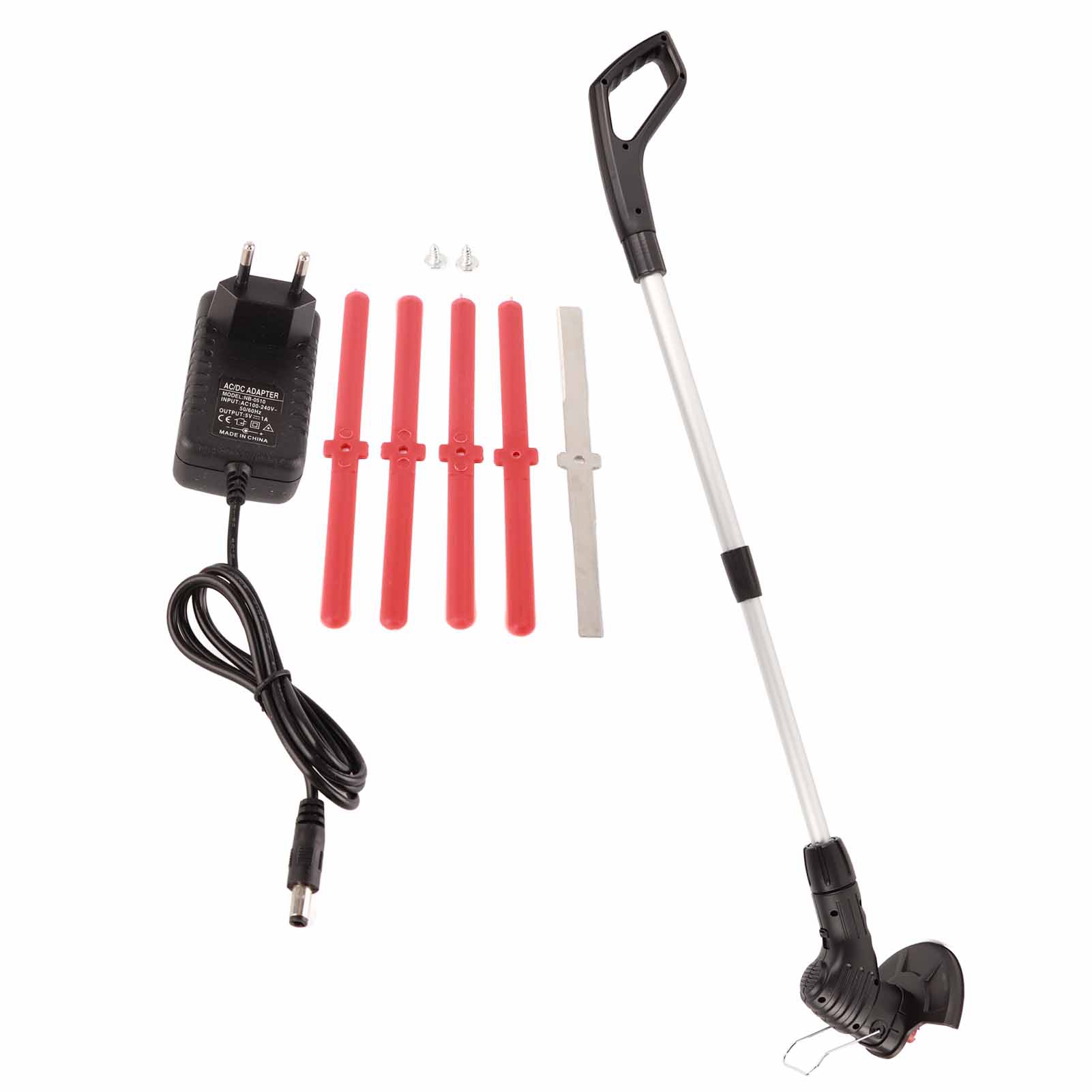 Akkubetriebener Elektrischer Freischneider, Gartenheckenschneider Mit Teleskopstiel Und Metallklinge