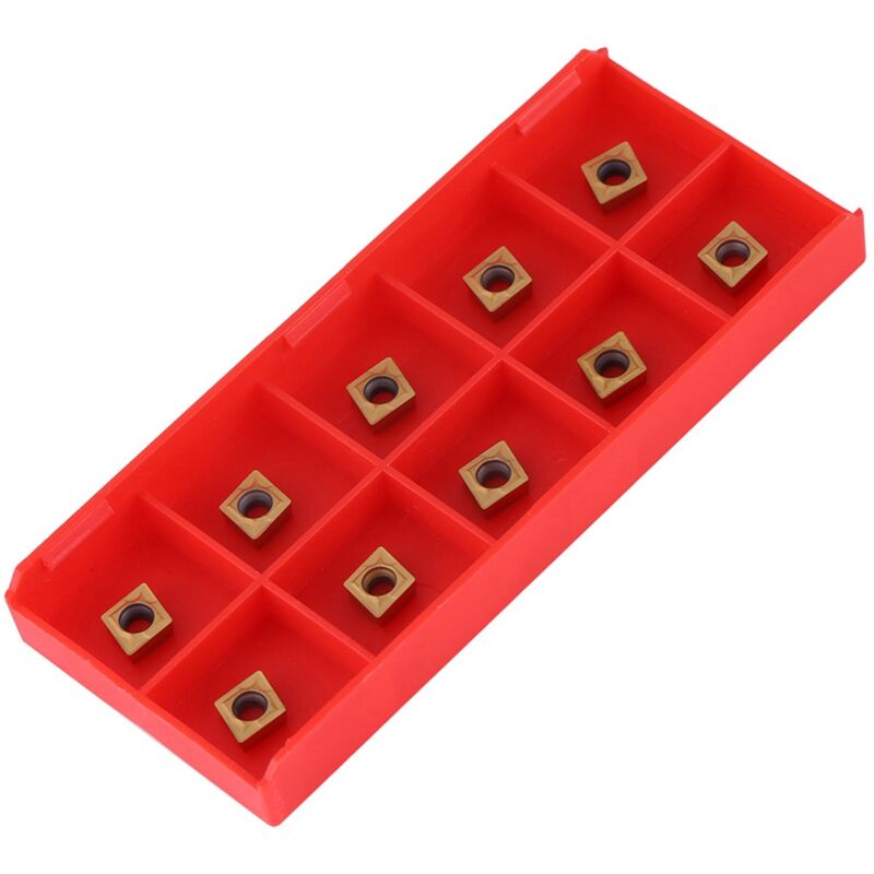 Toivize 10-teiliges Set Cnc-rotations-wendeschneidplatten, Hartmetall-wendeschneidplatte Ccmt060204-hm Ybc251, Dreh- Und Gewindewerkzeug Für Stahl Für Dreh- Und Fräsmaschinen