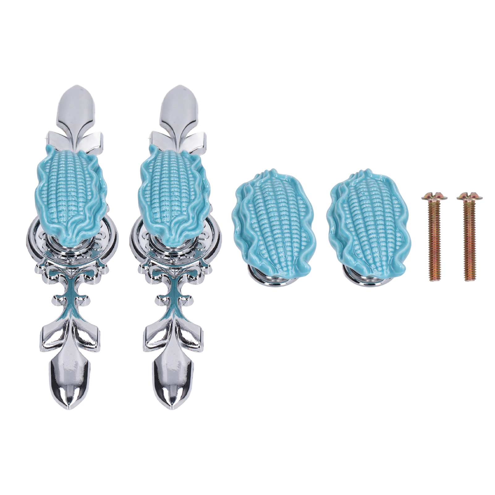 Toivize Schrankgriff Aus Zinklegierung, Modell 1088d, Farbe: Maisblau, Für Kleiderschränke, Kommoden Und Schubladen – 2er-set Mit Anpassbarem Sockel