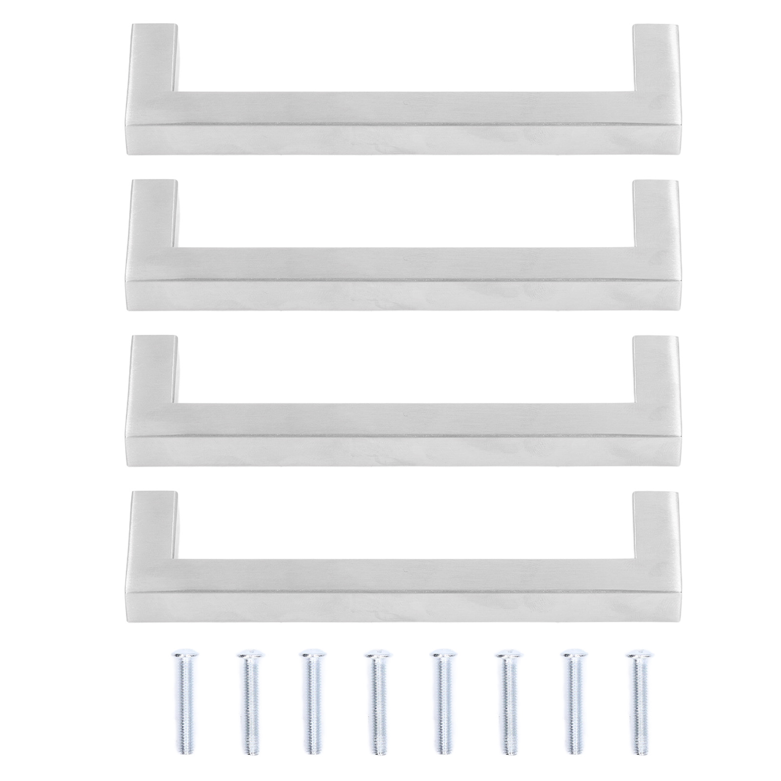 Toivize 4 Edelstahl-schrankgriffe 201, Schalenförmige Griffe Für Möbel, Bürotüren Und Schubladen, Abmessungen: 12 × 12 × 96 Mm
