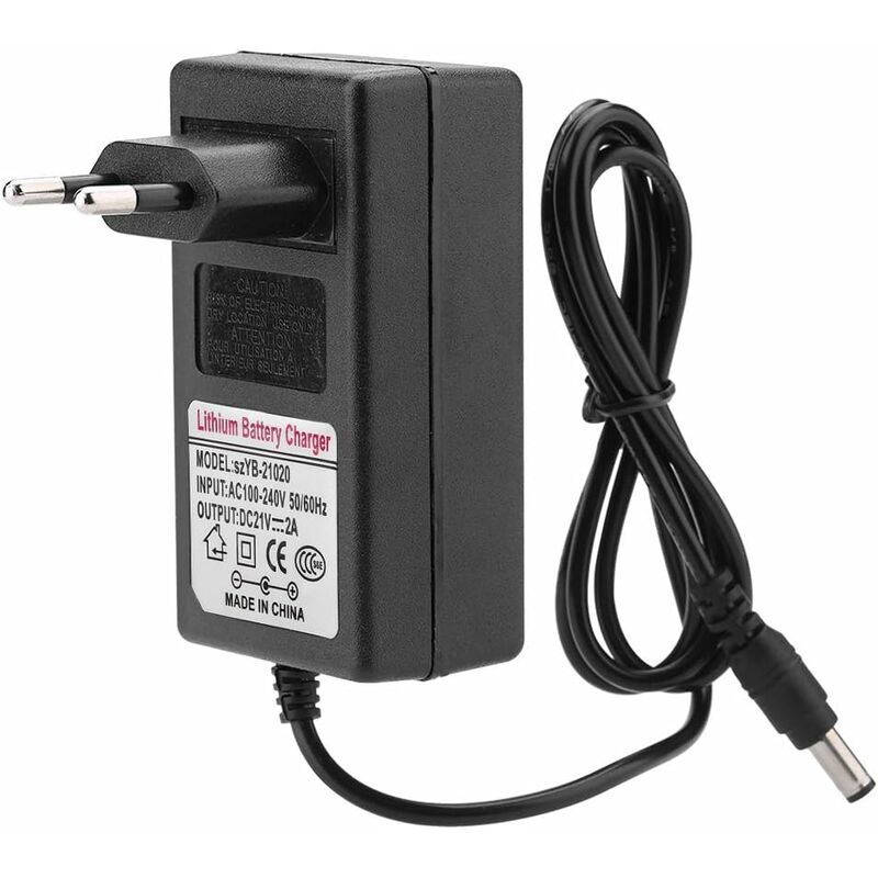 Toivize – 21v 2a Lithium-ionen-akku-netzteil – Wechselstrom 100–240v – Überhitzungs- Und Kurzschlussschutz – Led-anzeige